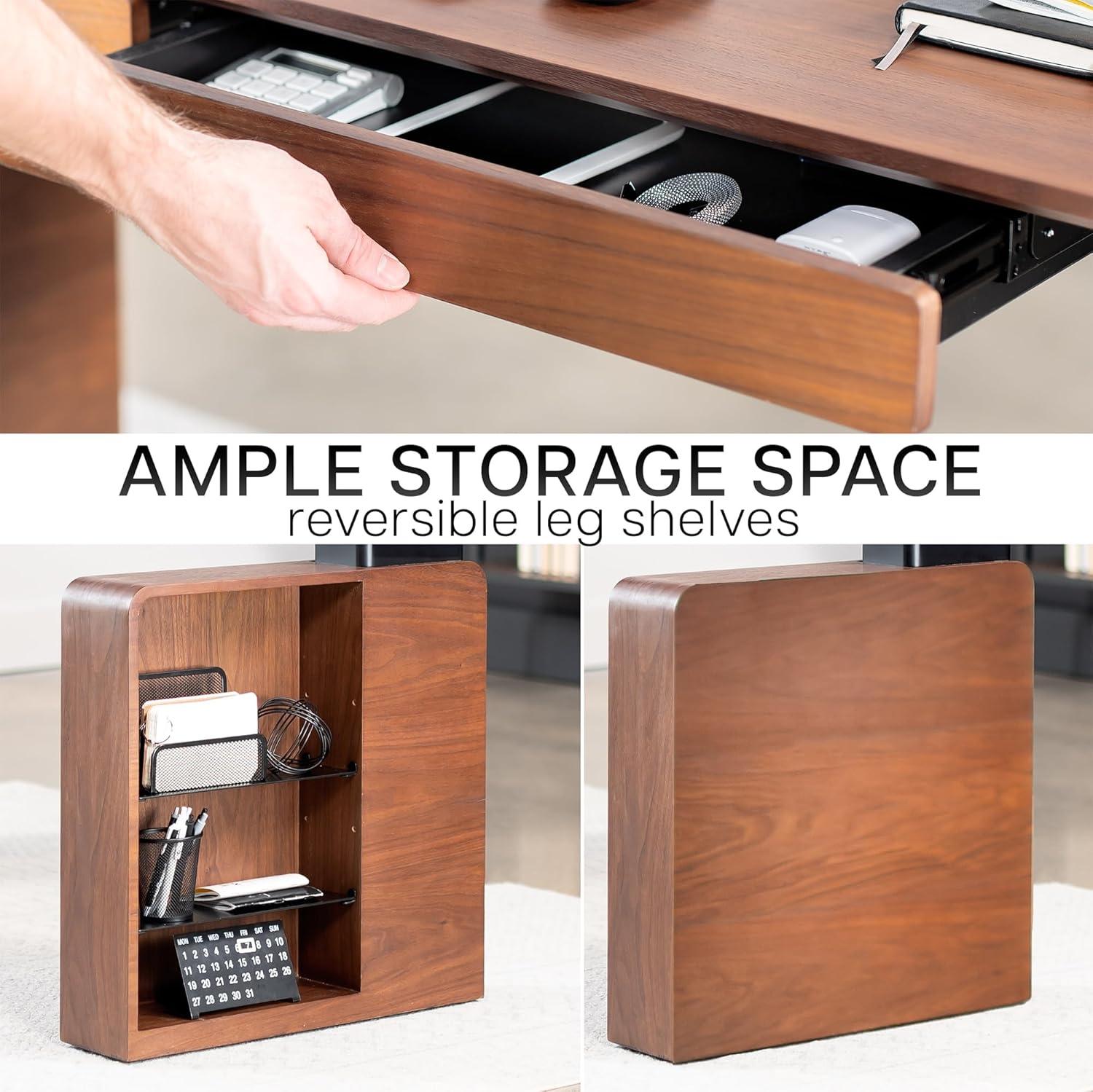 Vivo Vivo 71" X 30" Dual Motor Electric Executive Desk With Storage