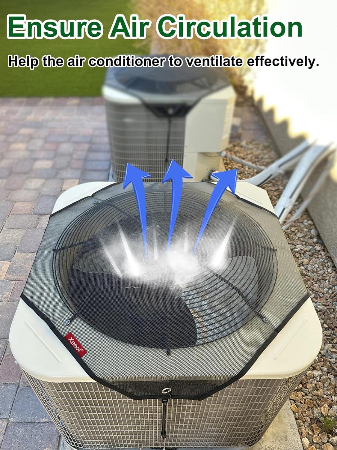 EEEkit 36x36" Air Conditioner Cover for Outside Units, Top Universal Mesh AC Cover for All Seasons