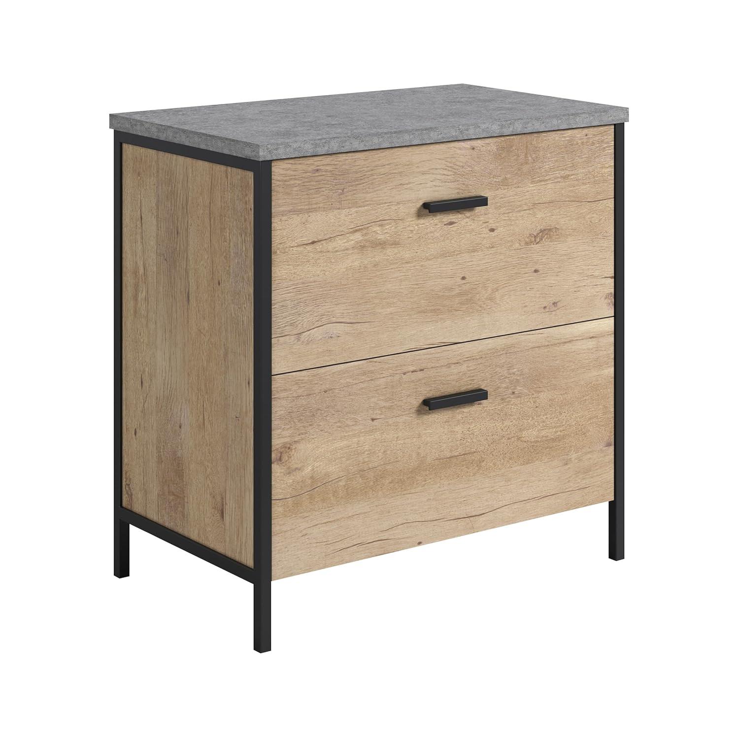 Sauder Market Commons 2 Drawer File Cabinet Prime Oak