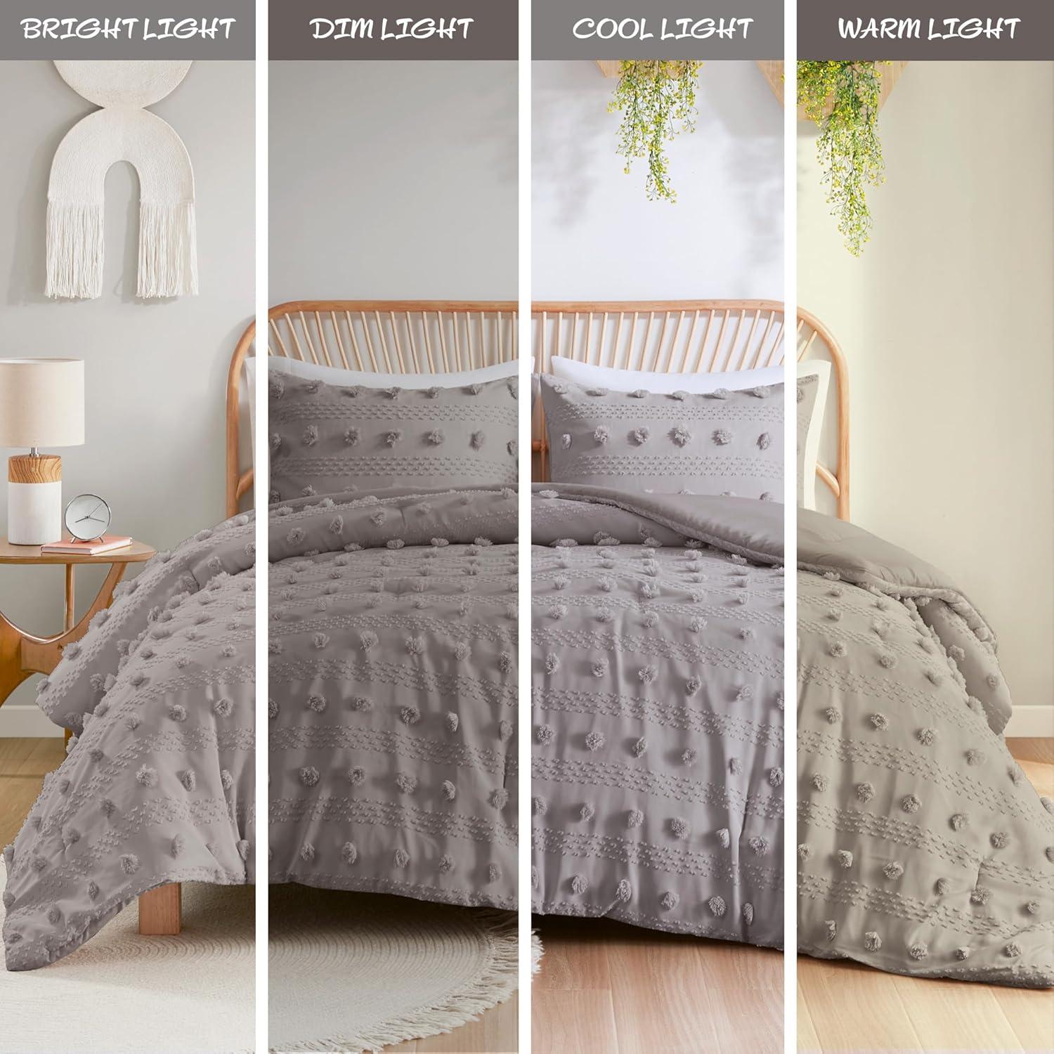 Intelligent Design Clip Jacquard Duvet Cover Set