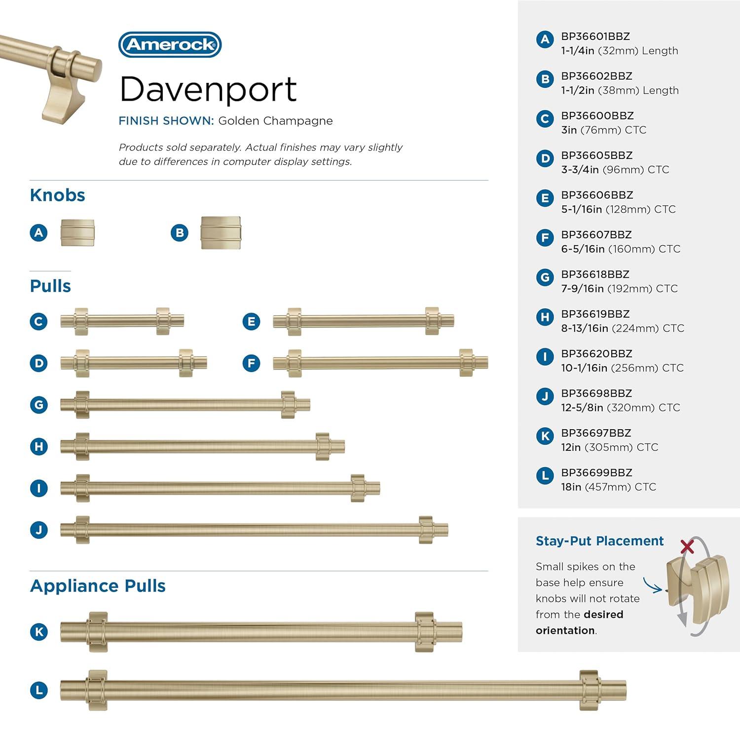 Davenport Rectangle Knob