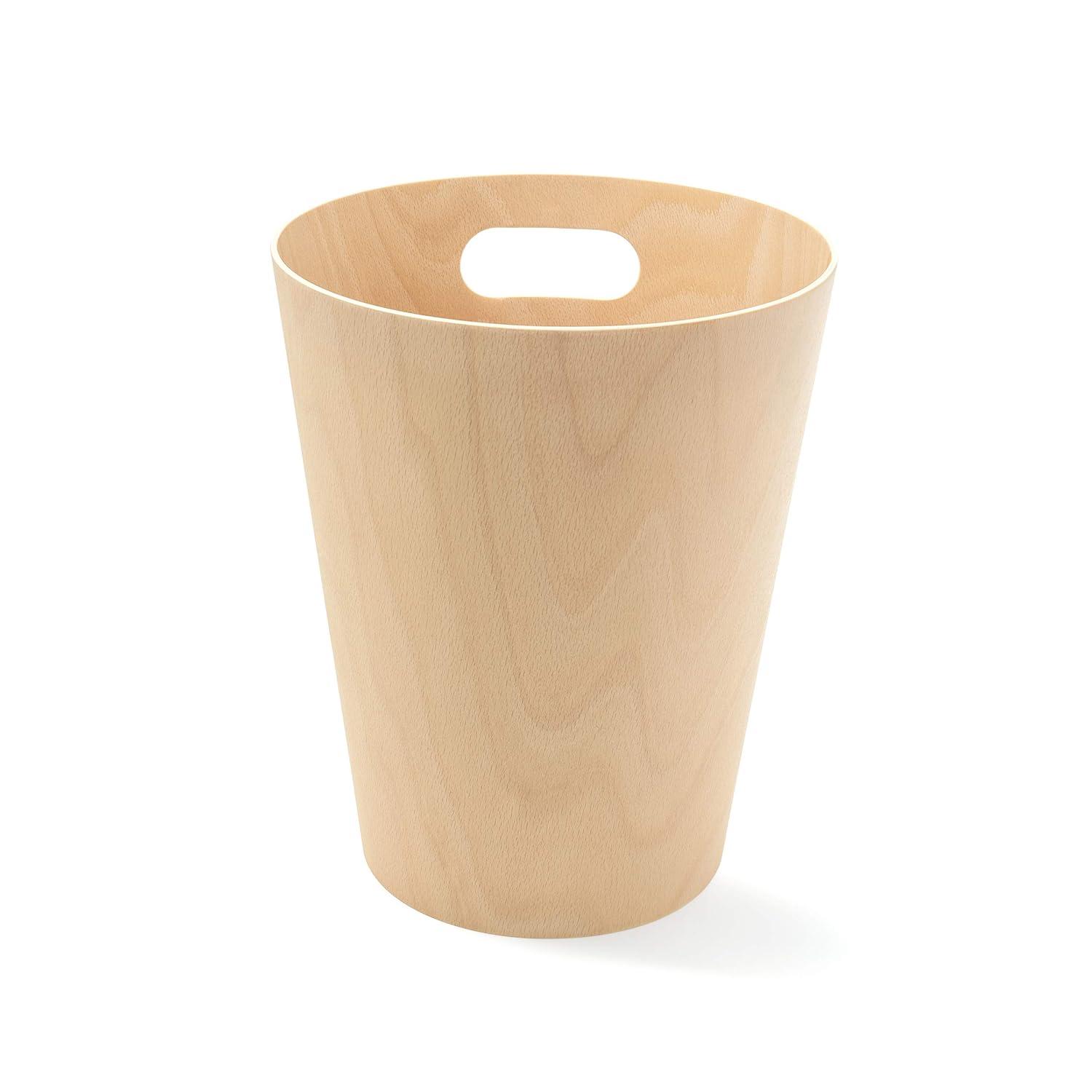 Umbra Woodrow Manufactured Wood Open Waste Basket - 2.25 Gallons