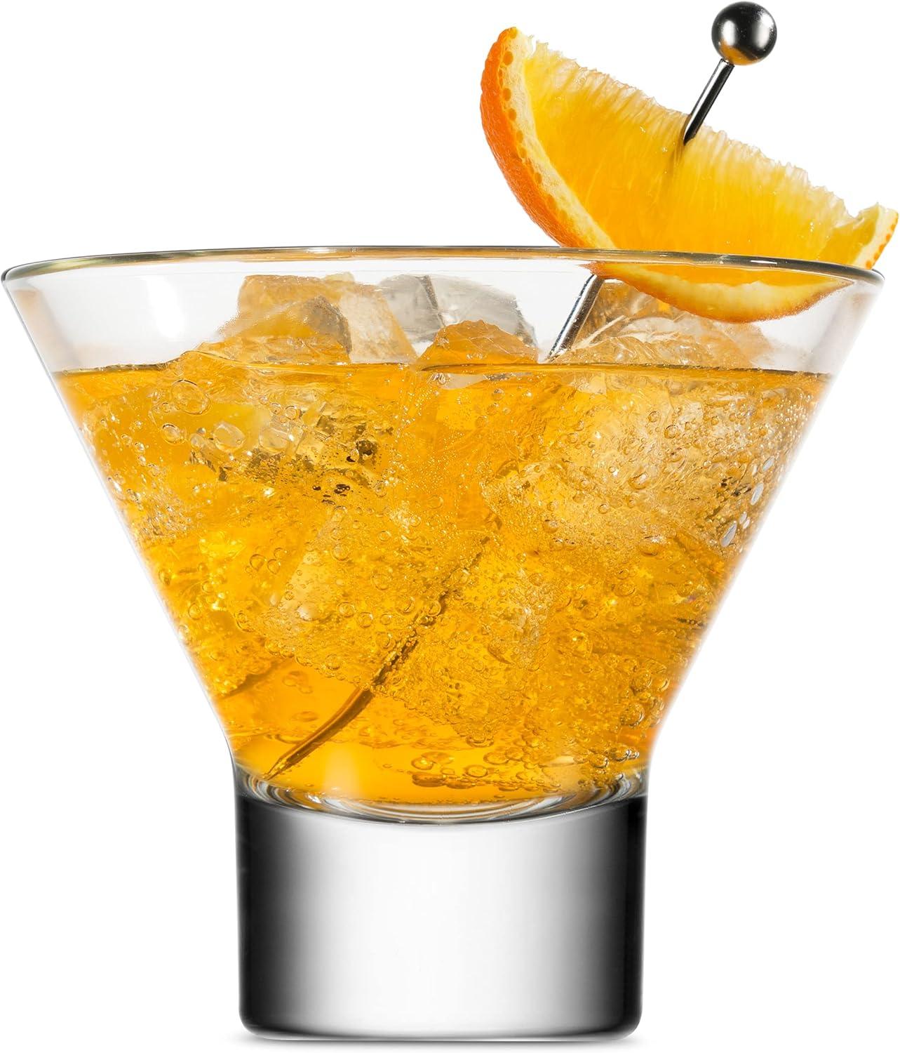 Godinger Martini Glasses, Italian Cocktail Glasses, Dessert Cups, Set of 4, 8oz - Made in Italy