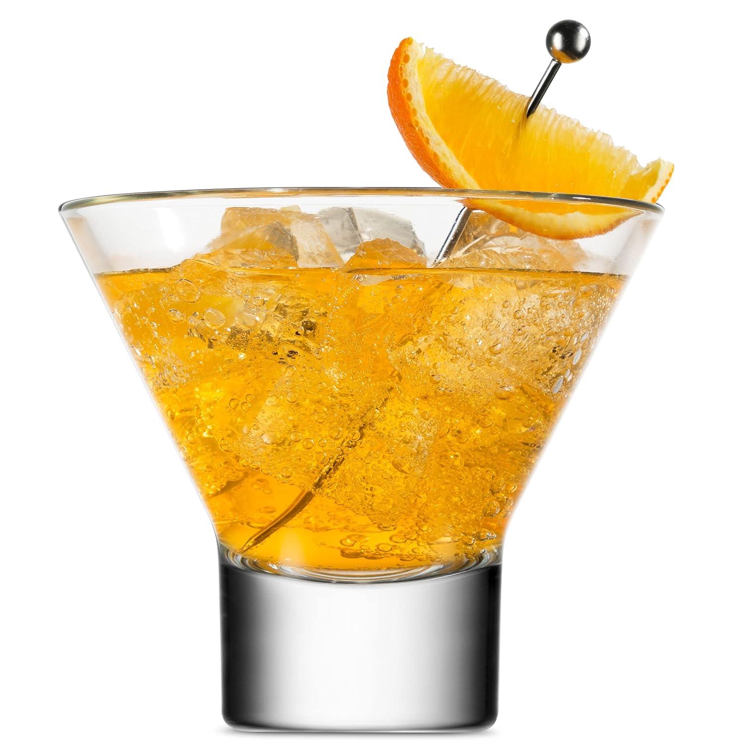 Godinger Martini Glasses, Italian Cocktail Glasses, Dessert Cups, Set of 4, 8oz - Made in Italy