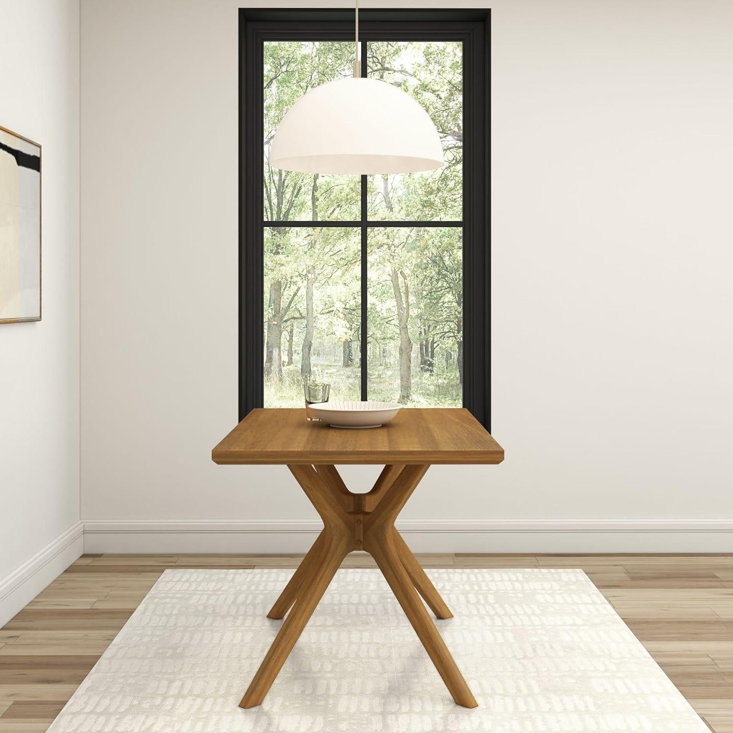 Plank+Beam Solid Wood Verso Dining Bench, 48" Entryway Bench, Minimalist Room Bench, Pecan