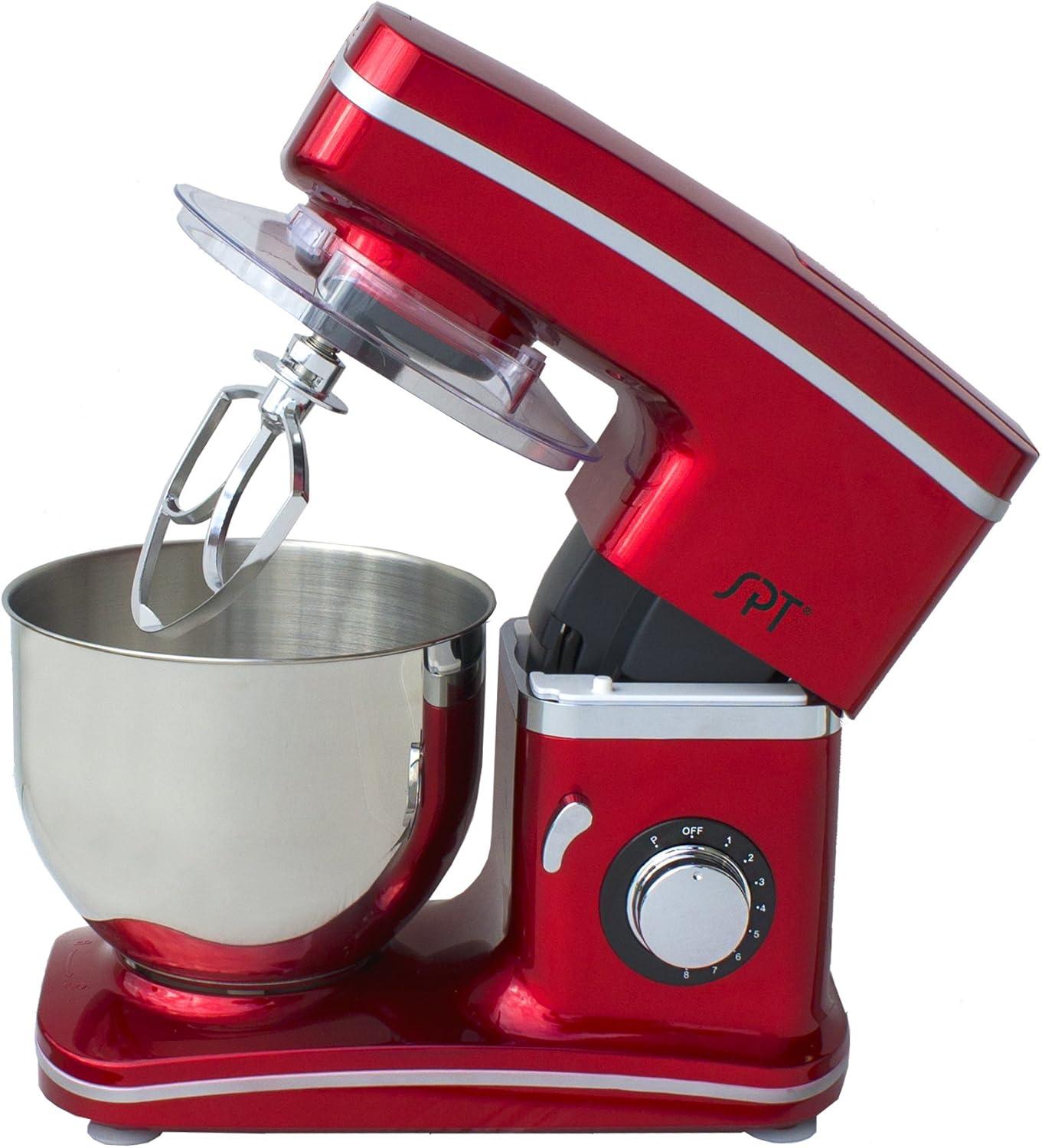 SPT  8-Speed Stand Mixer, Red