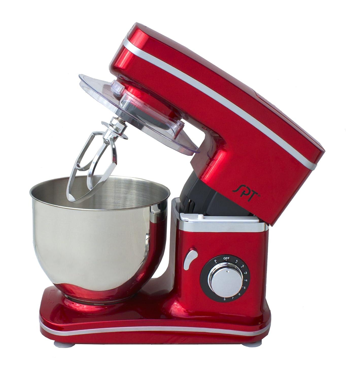 SPT  8-Speed Stand Mixer, Red