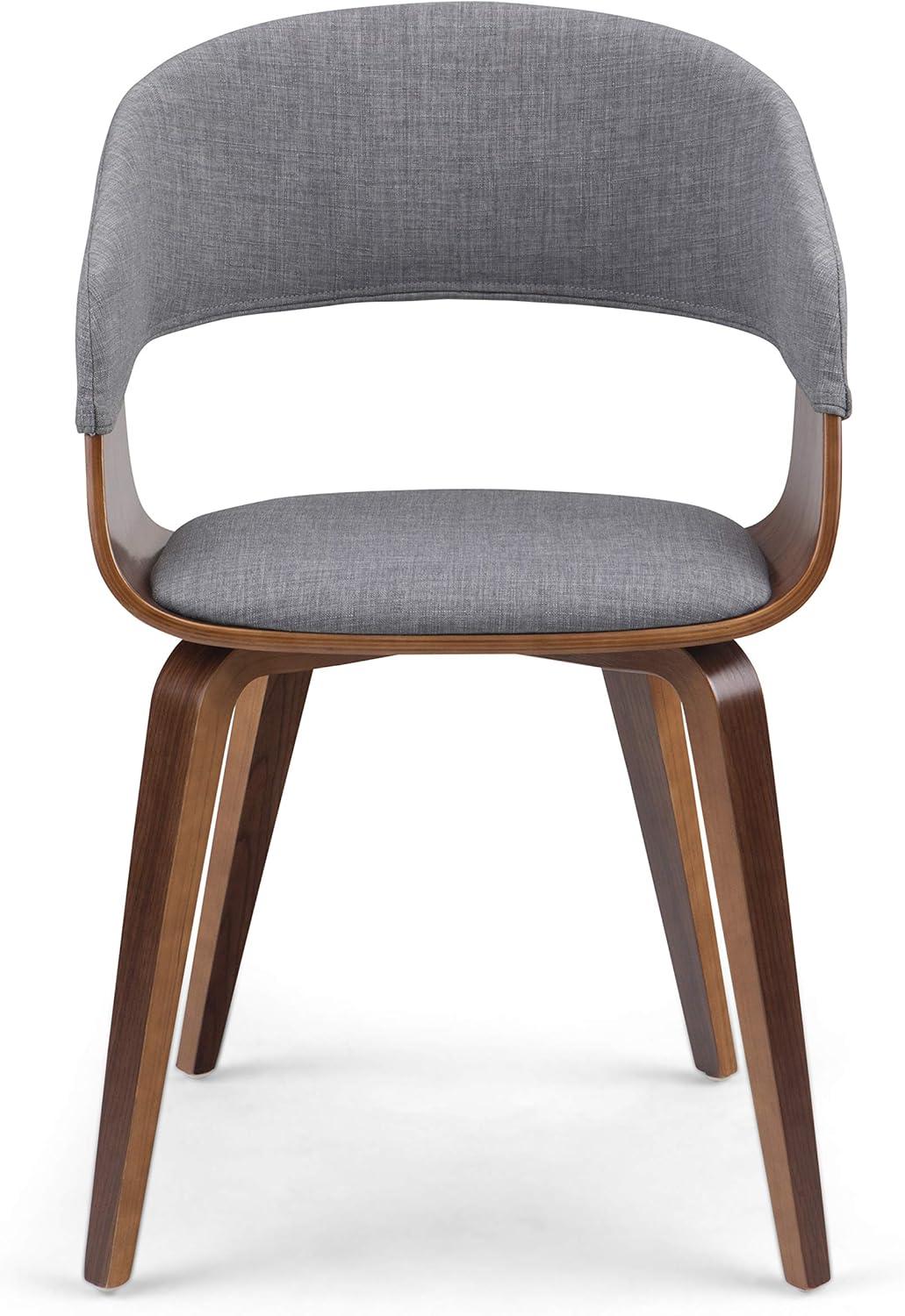 Simpli Home Lowell Solid Wood Dining Chair in Light Gray Linen