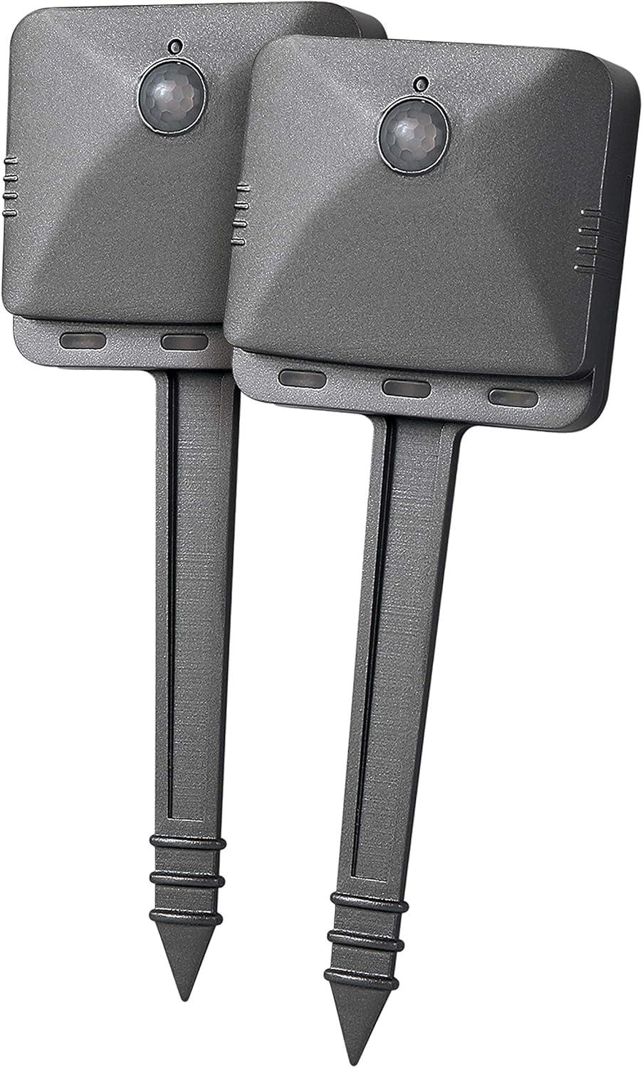 Gray Plastic Motion Sensing LED Stair Lights, 3-Pack