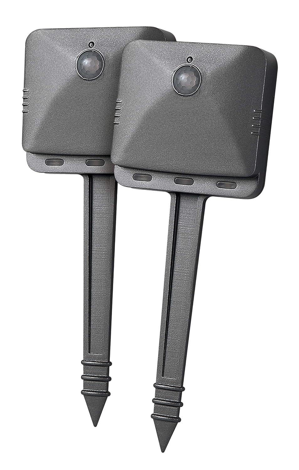 Gray Plastic Motion Sensing LED Stair Lights, 3-Pack