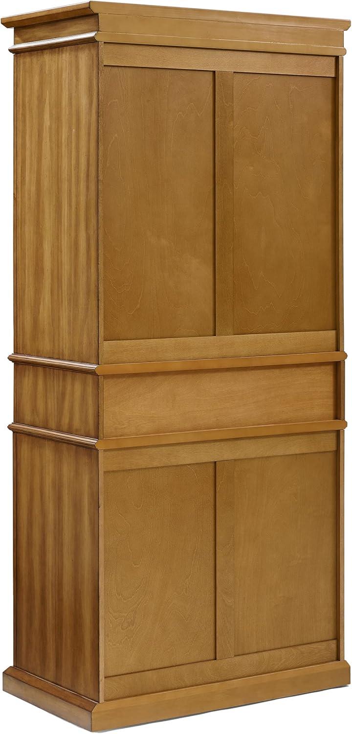 Parsons Pantry Storage Wood/Mahogany - Crosley: Adjustable Shelving, Drawer, Traditional Style