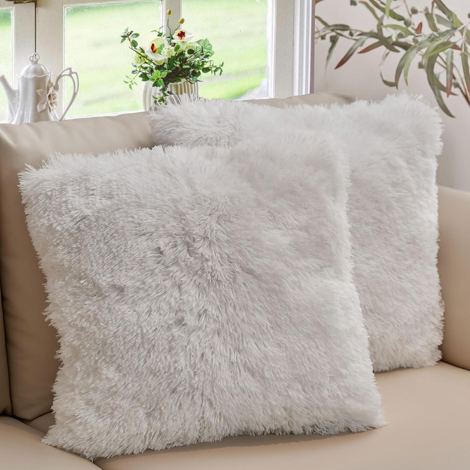 Faux Fur Throw Pillow