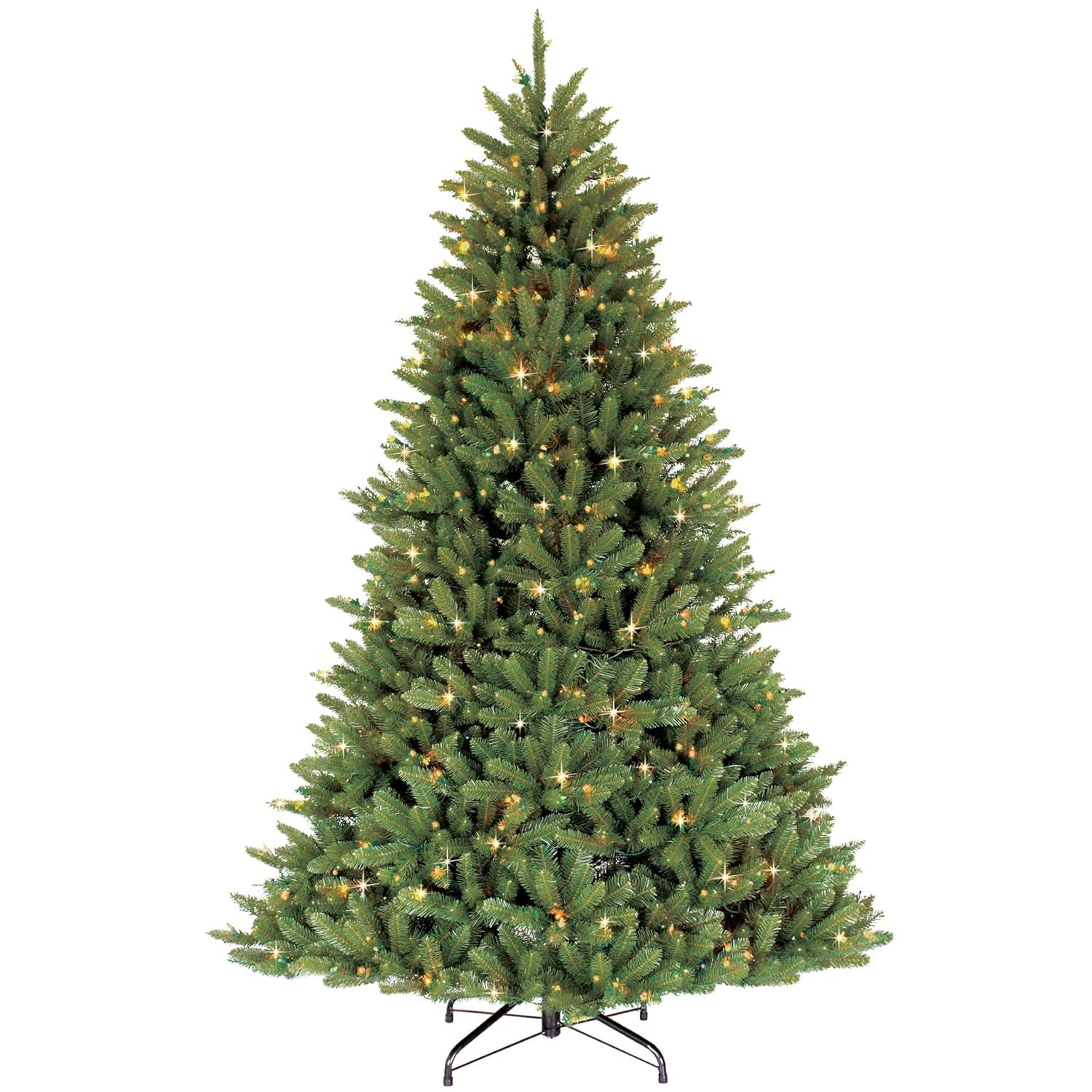Puleo International 7.5 Pre-Lit Fraser Fir Artificial Christmas Tree with 750 Clear UL-listed Lights