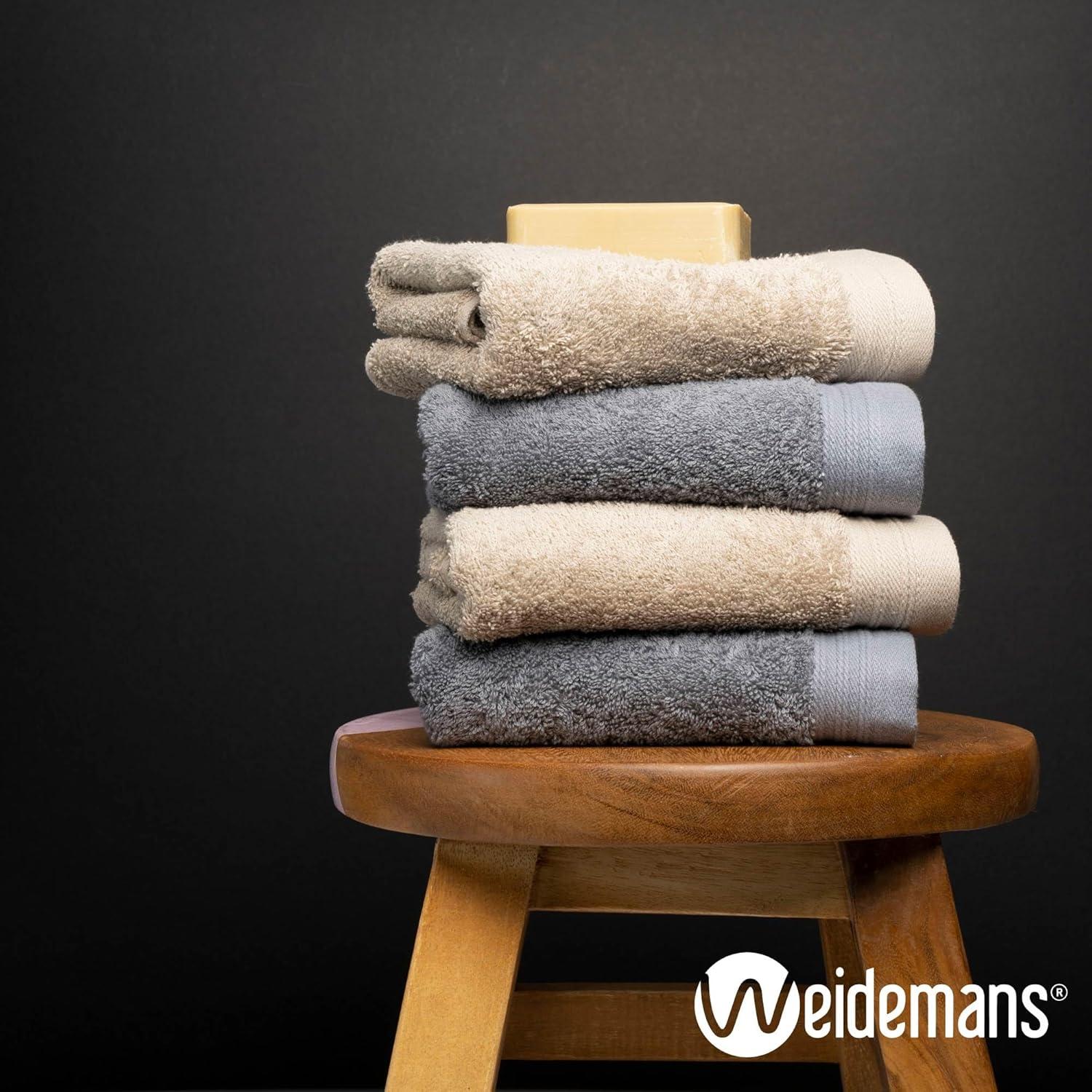 Premium 100% Cotton Towel Set of 4  Hand Towels 18" x 30" | 4 Ultra Soft and Highly Absorbent Hand Towels for Bathroom, Gym, Hotel, Spa, Machine Washable | Color: Dark Grey & Sand