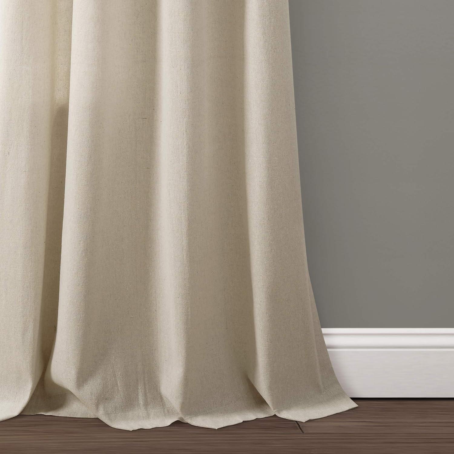 Lush Decor Linen Lace Linen Curtain Pair (Set of 2)