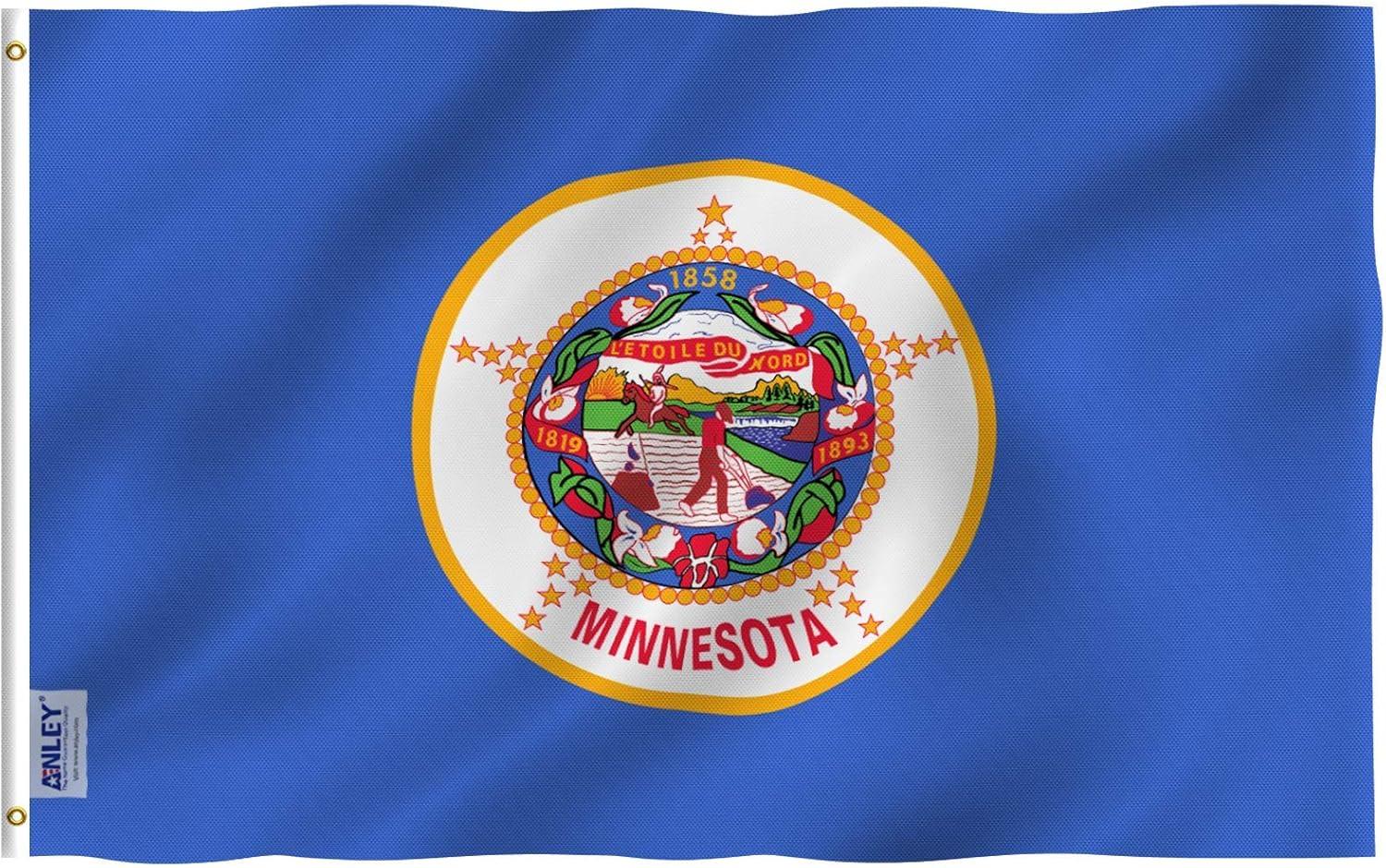 Minnesota State Flag 3x5 Foot Polyester with Brass Grommets