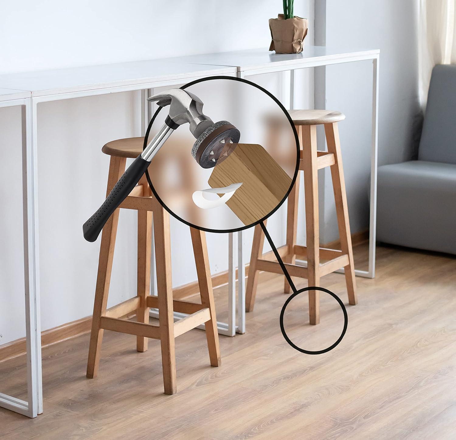 Slipstick Gorillafelt Cb270 Furniture Feet Floor Protectors/Felt Glides (Set Of 8) Tap On Felt Furniture Pads Guaranteed To Stay On, 1-1/2 Inch Round Sliders (Set of 8)