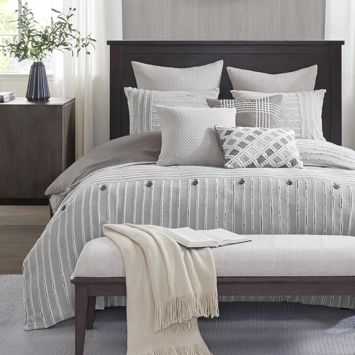 Madison Park Signature Madison Park Signature Essence Oversized Cotton Clipped Jacquard Comforter Set