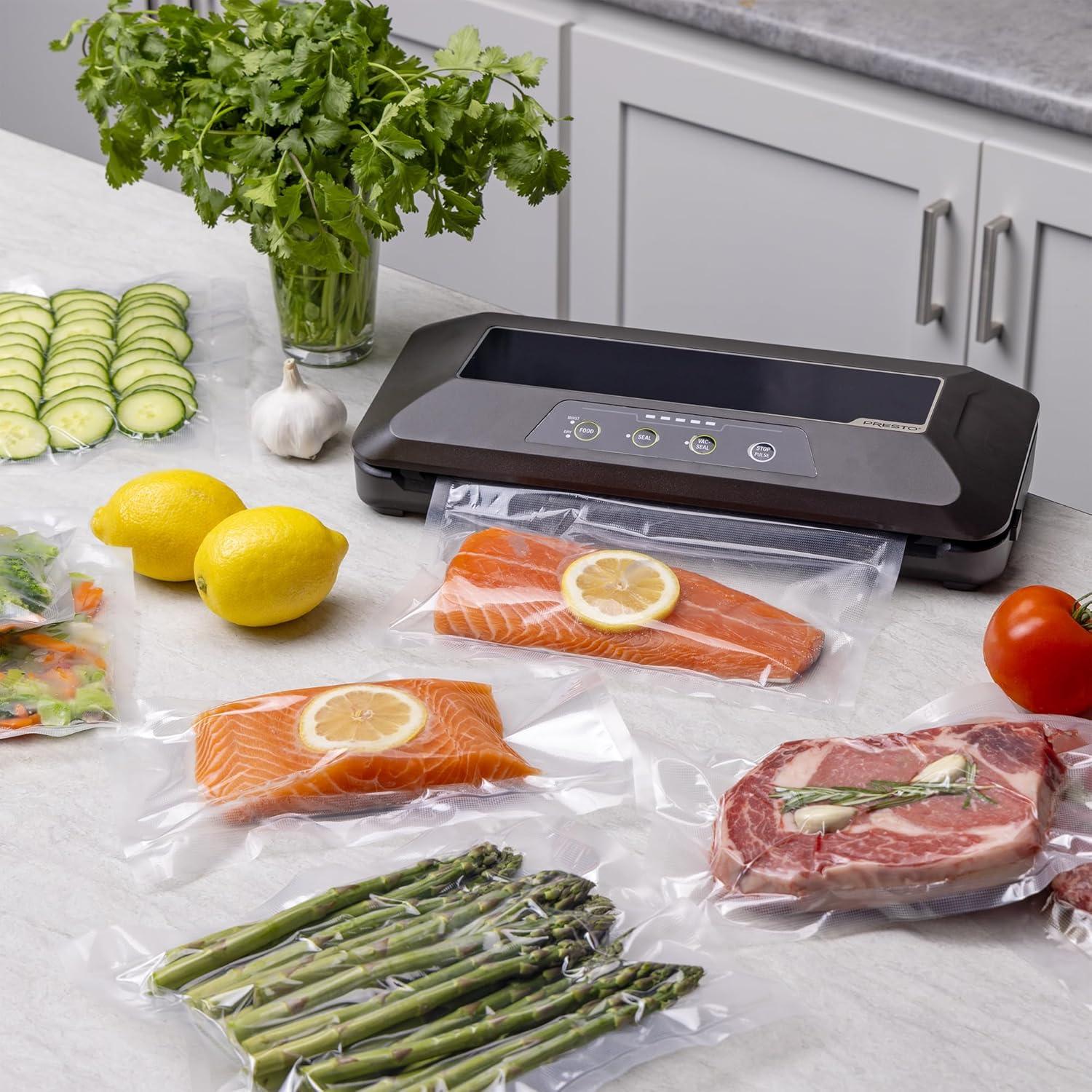 Presto Black Automatic Electric Vacuum Sealer with Bag Cutter