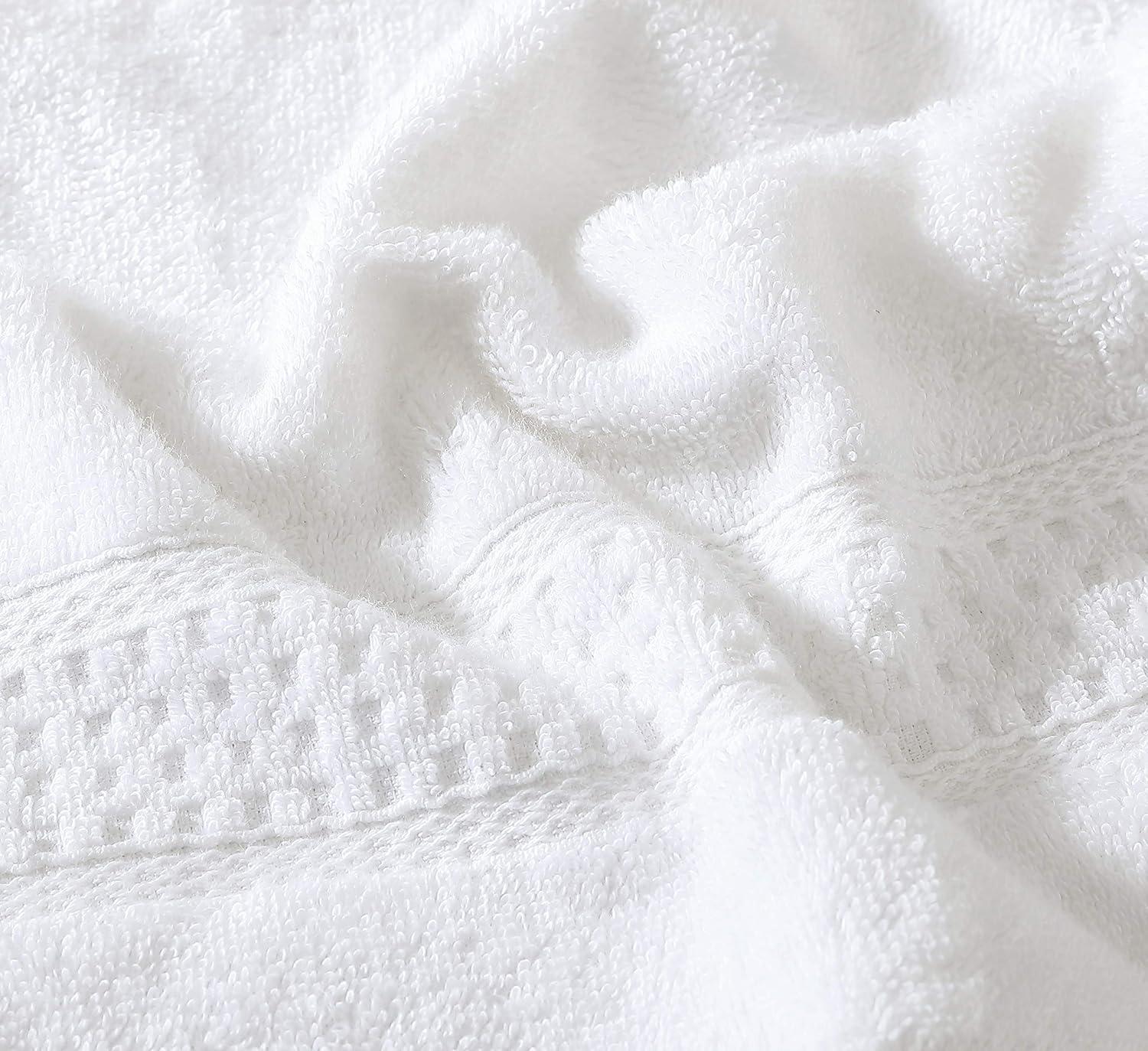 White Cotton Plush 6-Piece Towel Set