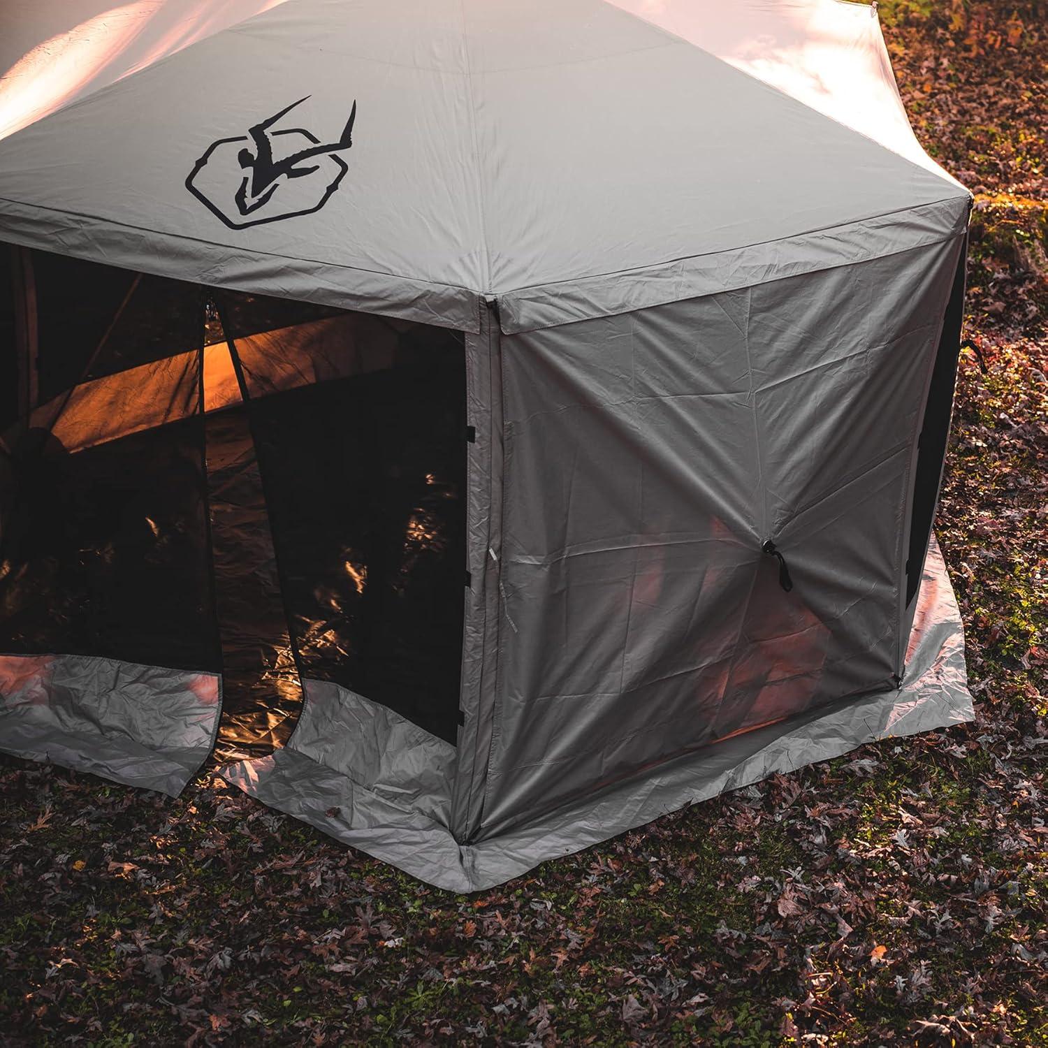 Gazelle Tents G5 Pop-Up Portable 5-Sided Hub Gazebo/Screen Tent, Includes FREE 3 pack of wind panels, GK907