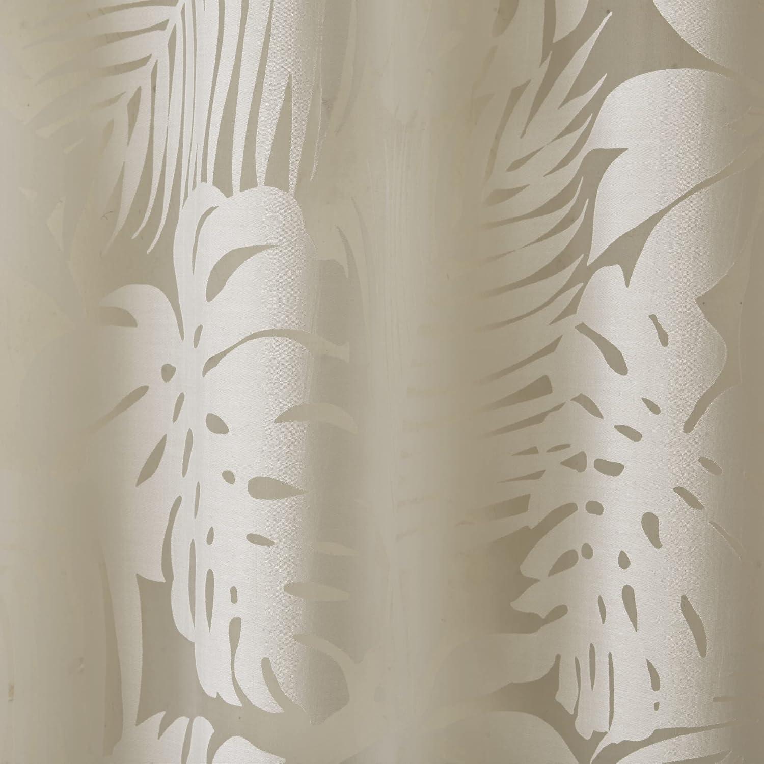 Madison Park Leilani Palm Leaf Burnout Window Sheer
