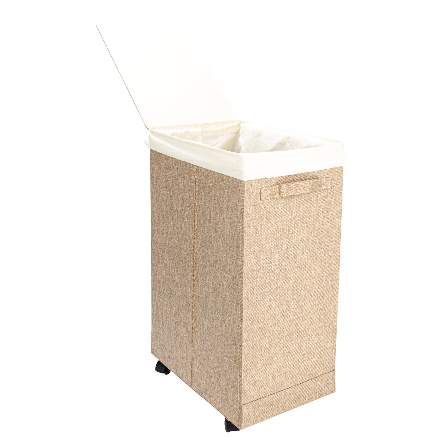Household Essentials Rolling Laundry Hamper with Handles