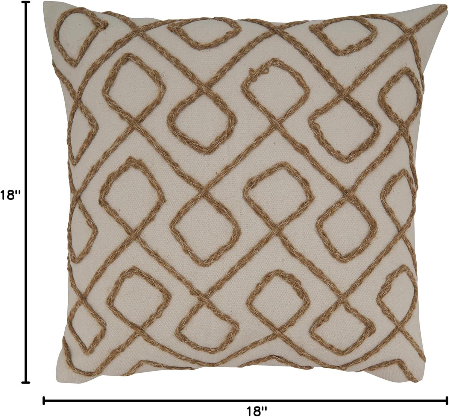 Saro Lifestyle Dori Embroidered Throw Pillow With Poly Filling