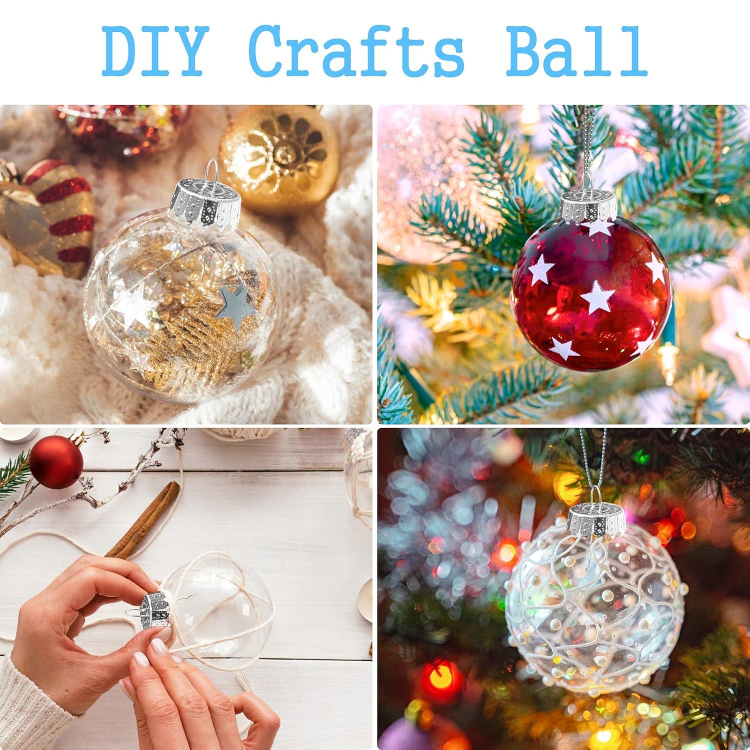 Dytern Christmas,12pcs Transparent Christmas Ball Empty DIY Balls Christmas Tree Baubles