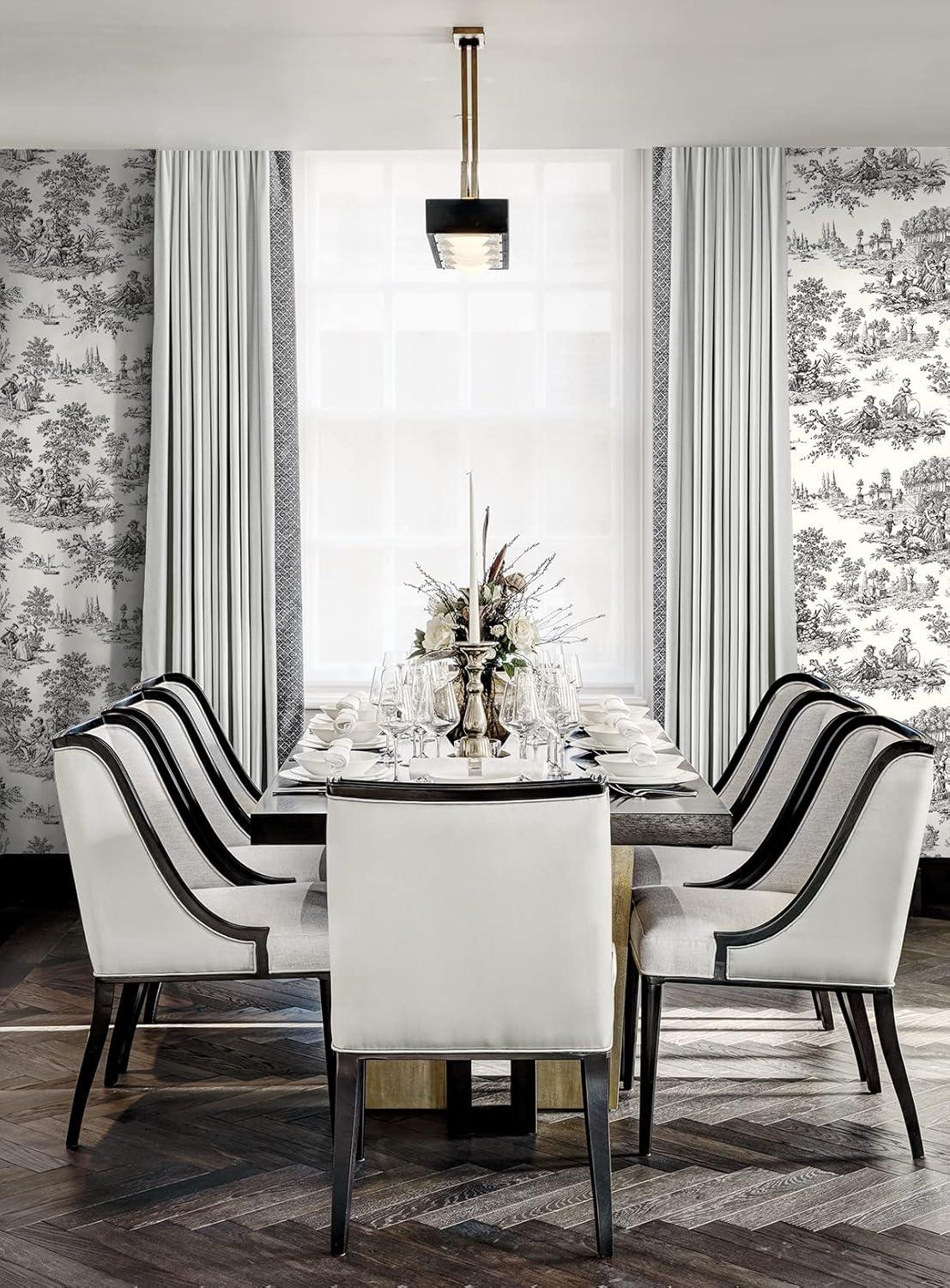 NextWall Inkwell Chateau Toile Peel and Stick Wallpaper