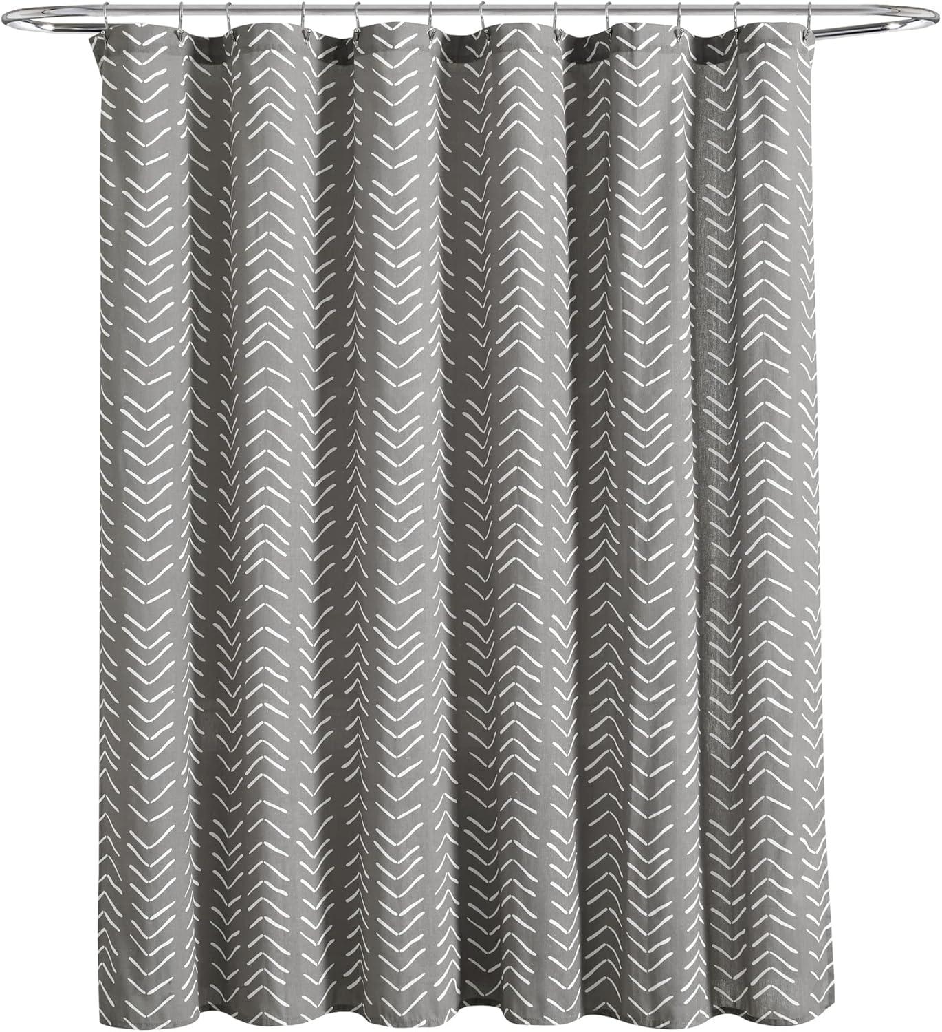 Lush Decor Chevron Shower Curtain