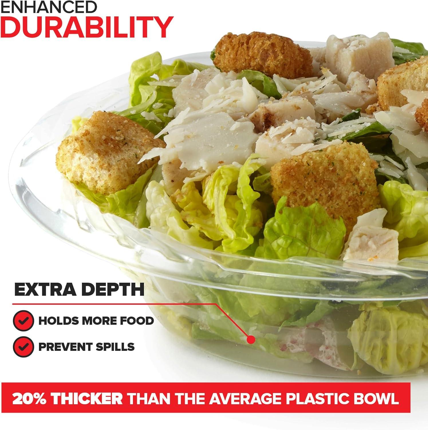 Elegant Clear Disposable Plastic Bowls for Parties, 18 oz, 240 Count