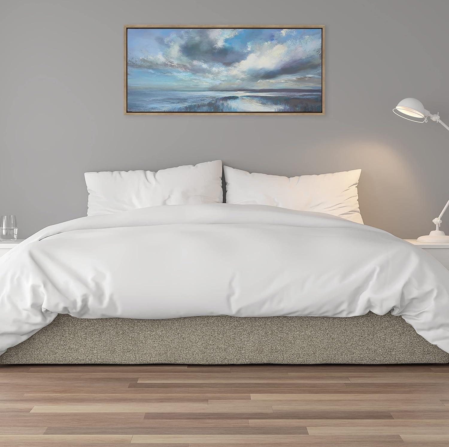 18" x 40" Sylvie The Tide Waits for No Man Framed Canvas by Nel Whatmore - Kate & Laurel All Things Decor