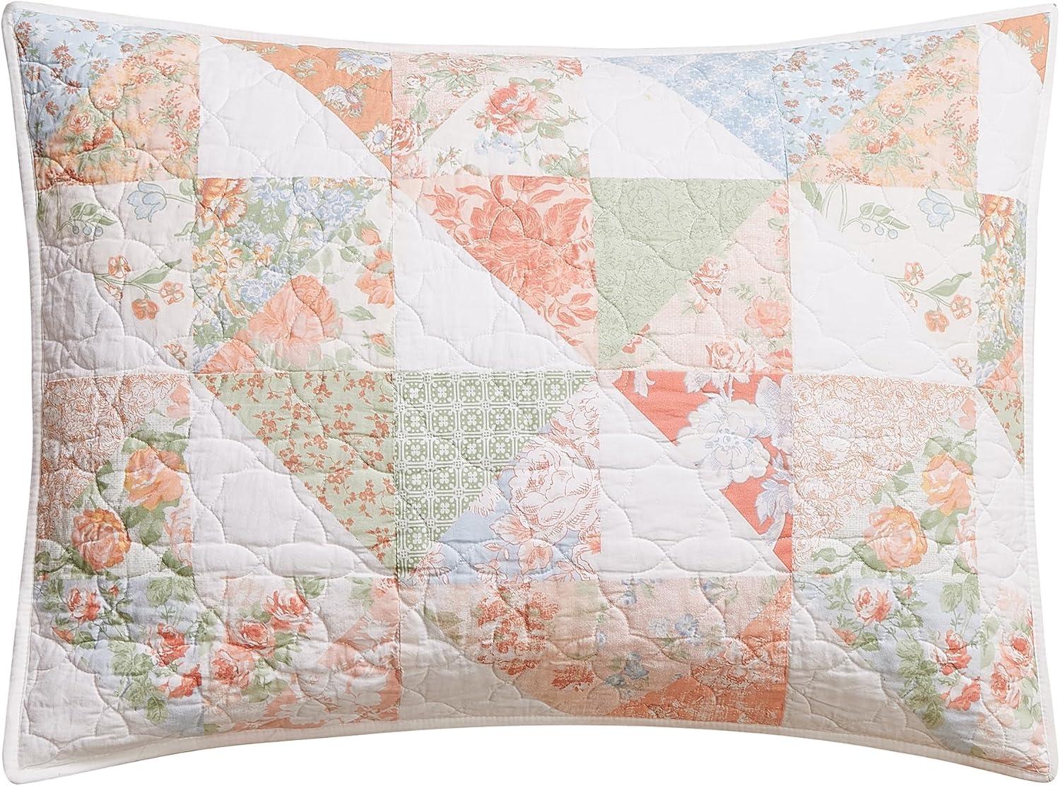 Modern Heirloom Coventry Floral Patchwork Printed Quilt Set