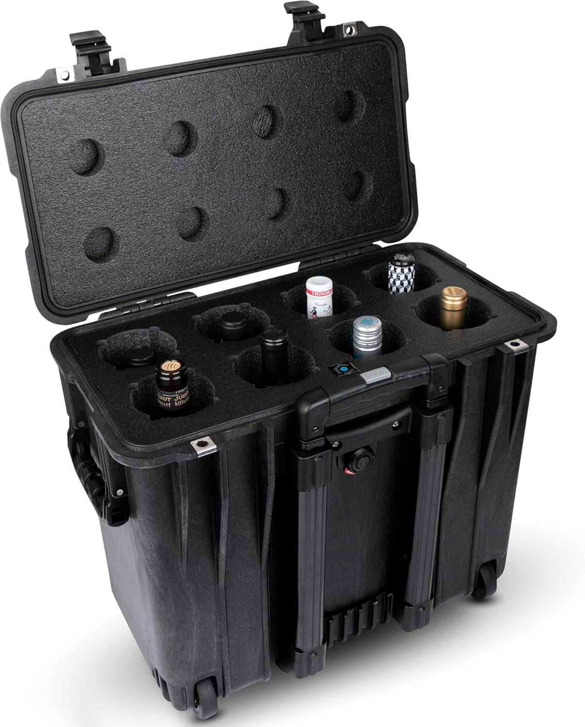CasePro 8-Bottle Wine Carrier with Wheels