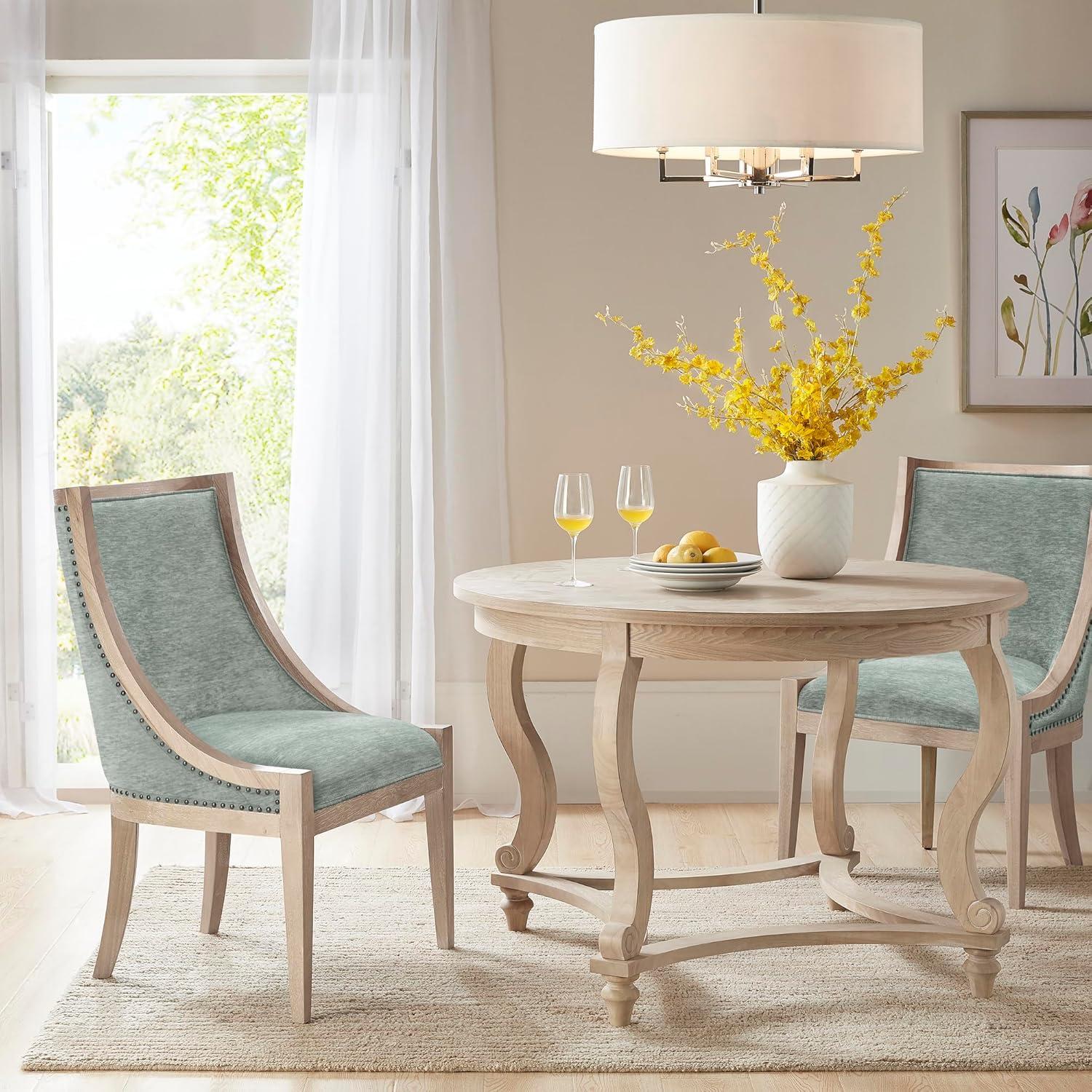Martha Stewart Martha Stewart Elmcrest Farmhouse Dining Chair With Nailhead Trim & Sinuous Spring Support, Fully Assembled