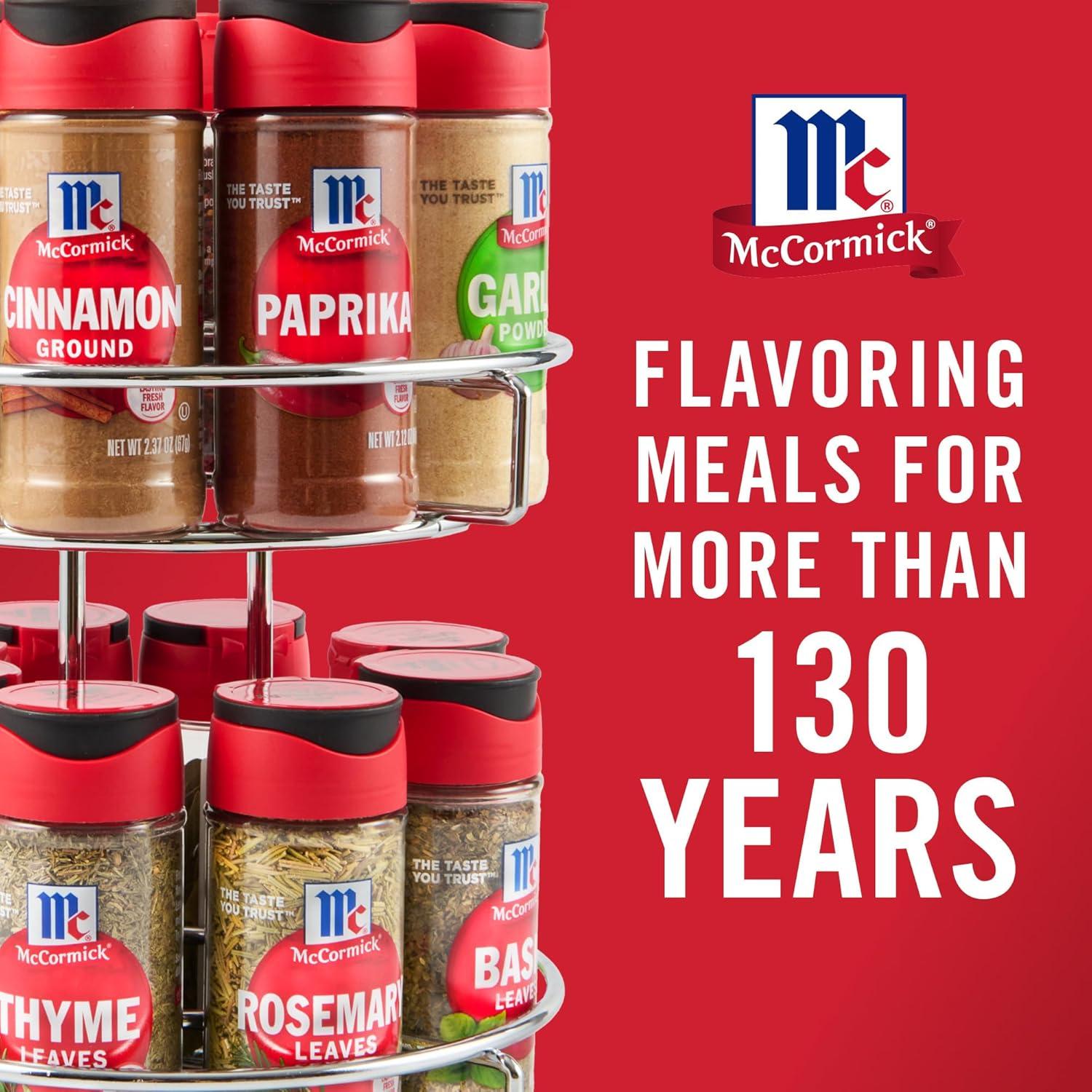 Chrome Two-Tier Revolving Spice Rack with 16 Organic Spices