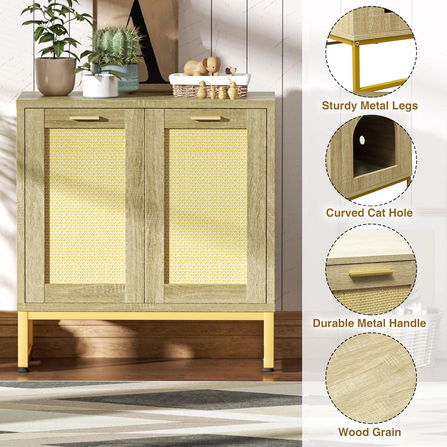 Archie & Oscar™ Cat Litter Box Enclosure With Cat Scratch Pad