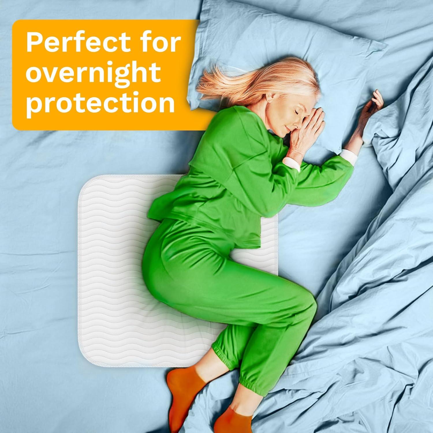 GREEN LIFESTYLE Washable Underpads 2 Pack - Large Bed Pads, 48" x 48", for use as Incontinence Bed Pads, Reusable Pet Pads, Great for Dogs, Cats, Bunny, Seniors Bed Pad (Pack of 2 - 48x48)