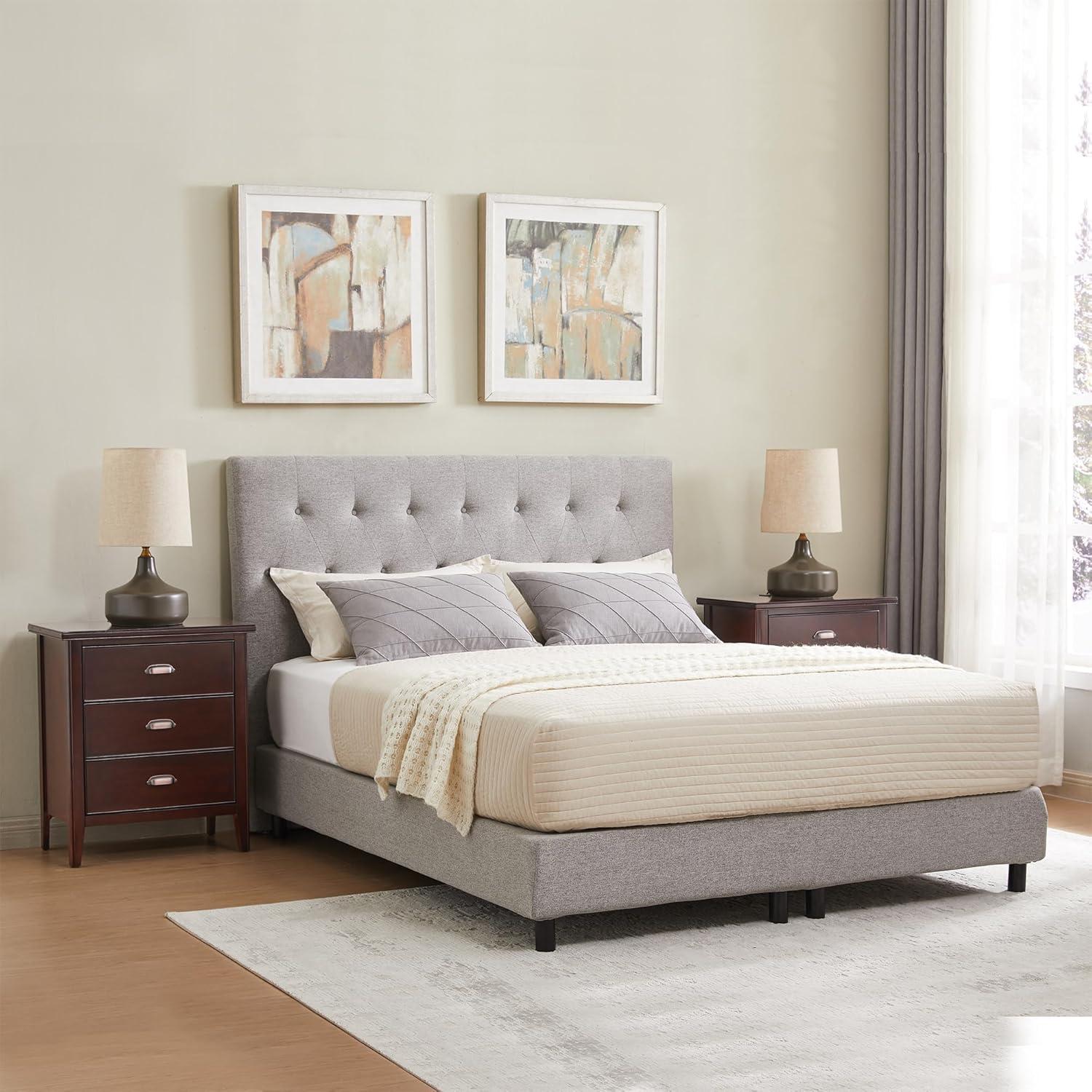 Leick Home 10522 Laurent Nightstand with Drawer, Door with USB-C Fast Charging Station and AC/USB Outlet, Chocolate Cherry