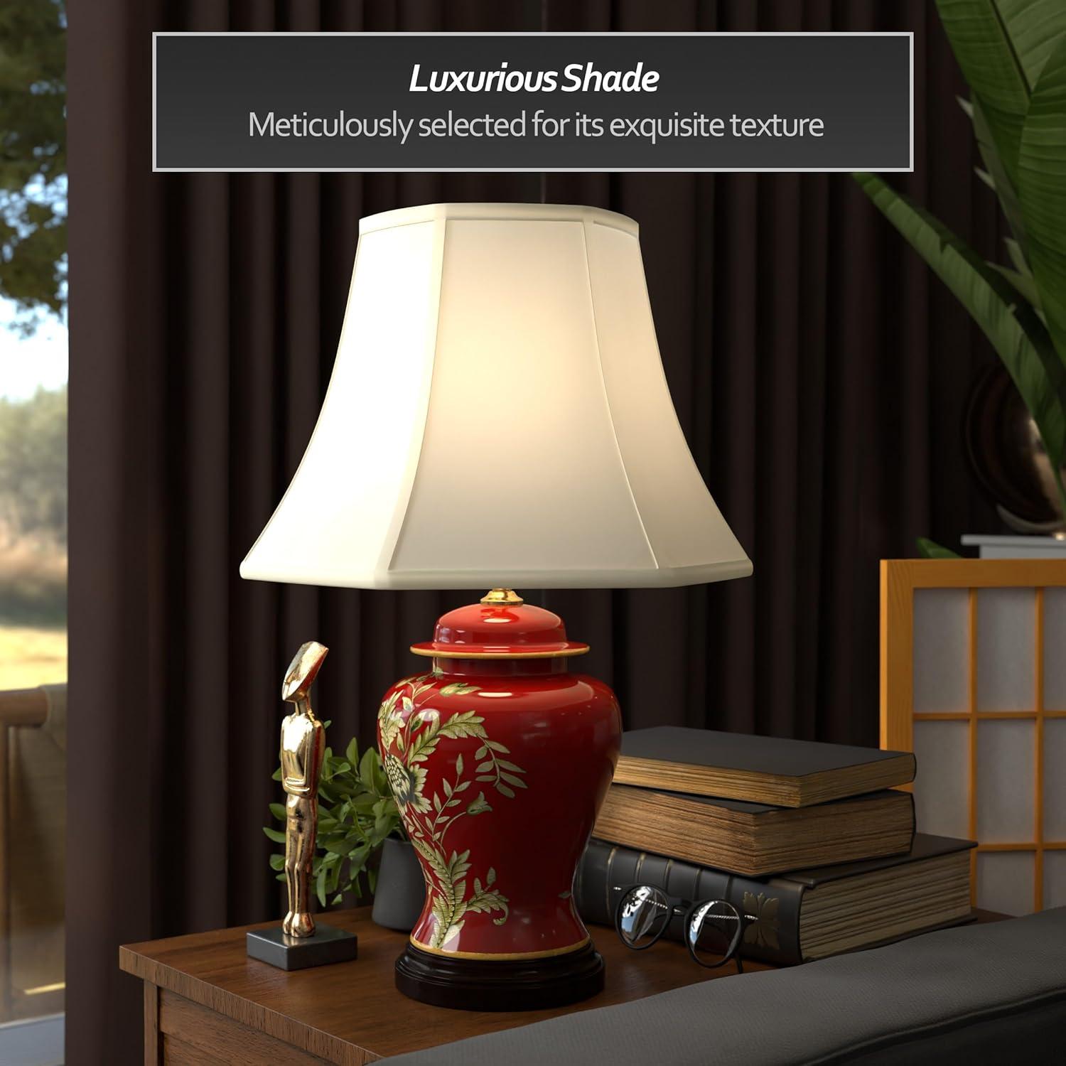 Oriental Furniture 22.5" Golden Foliage Porcelain Lamp, decorative lamp, table lamp, any occasion, any room item