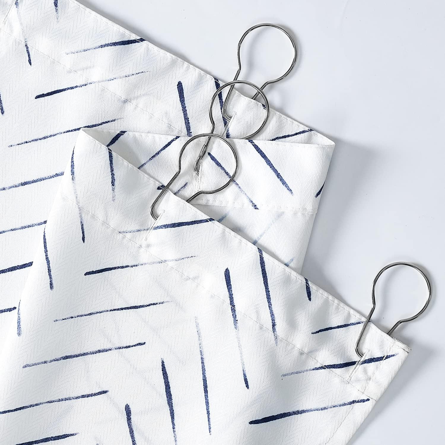 George Oliver Baun Chevron Shower Curtain with Hooks Included