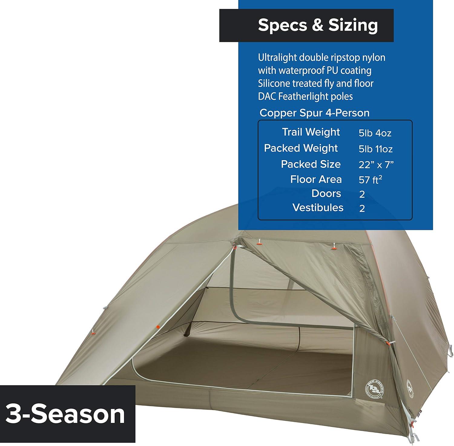 Big Agnes Copper Spur HV UL4 Ultralight Tent