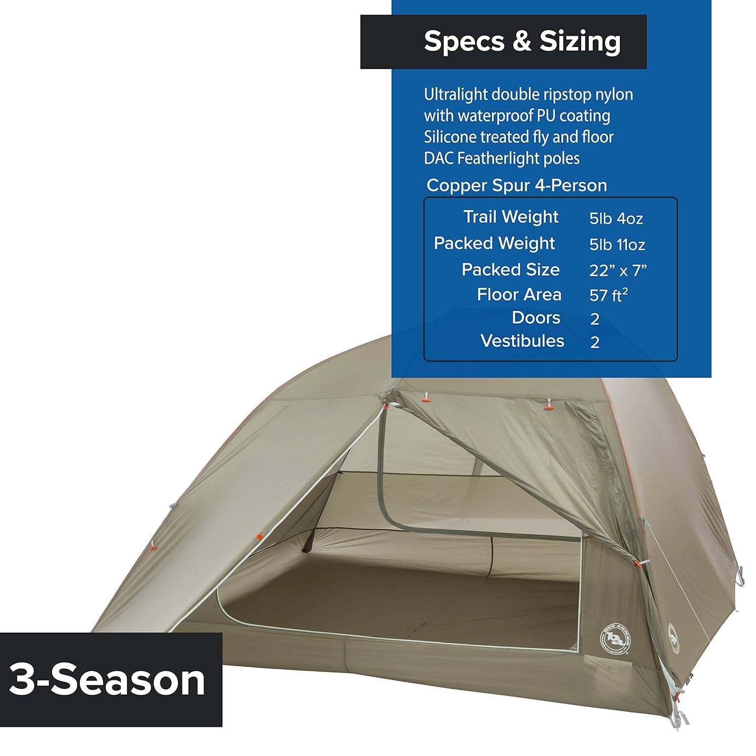 Big Agnes Copper Spur HV UL4 Ultralight Tent