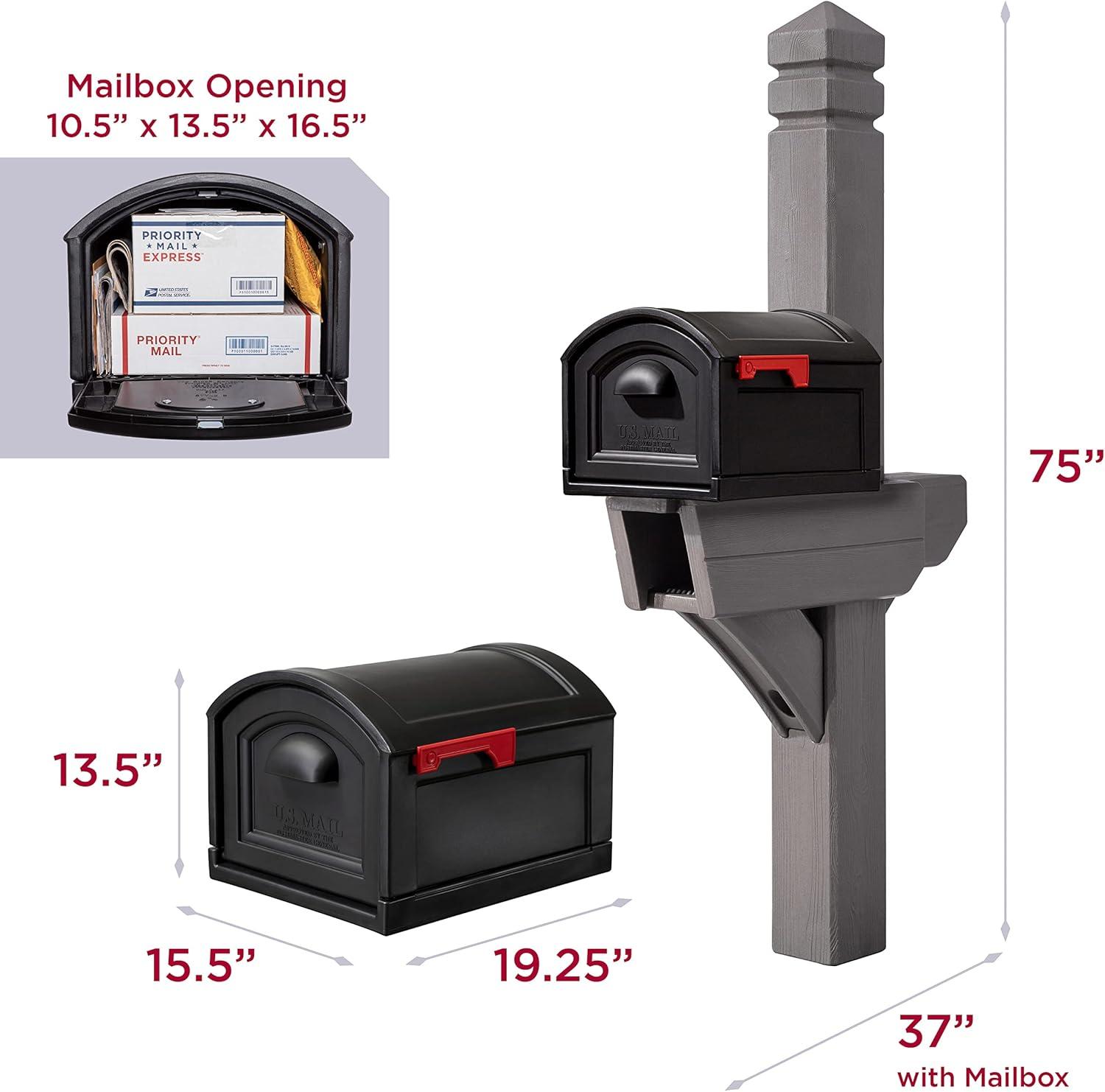 Step2 Step2 Brown Highland Mail Post & Large Capacity XL Mailbox