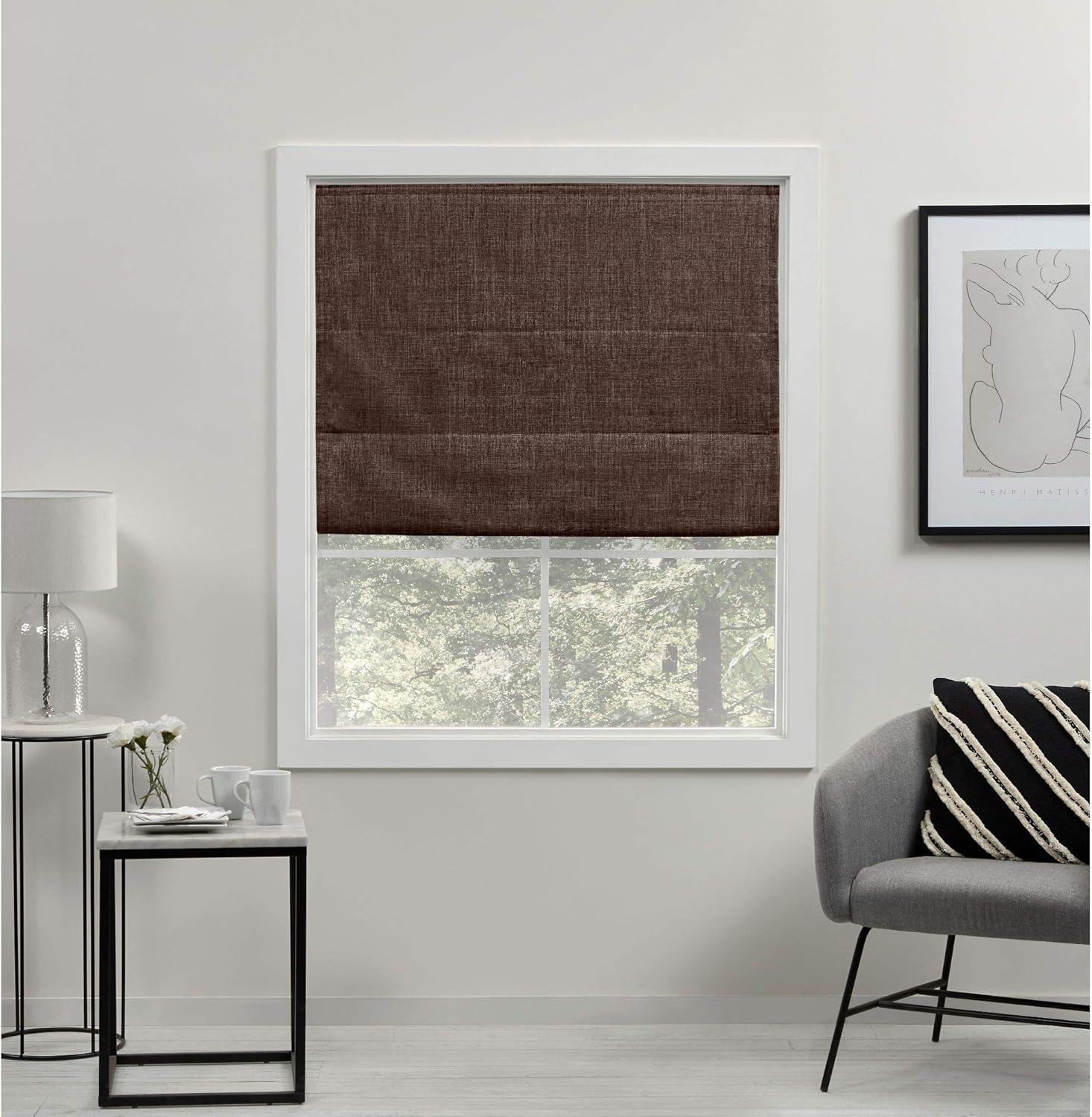 Exclusive Home Acadia 100% Blackout Roman Shade