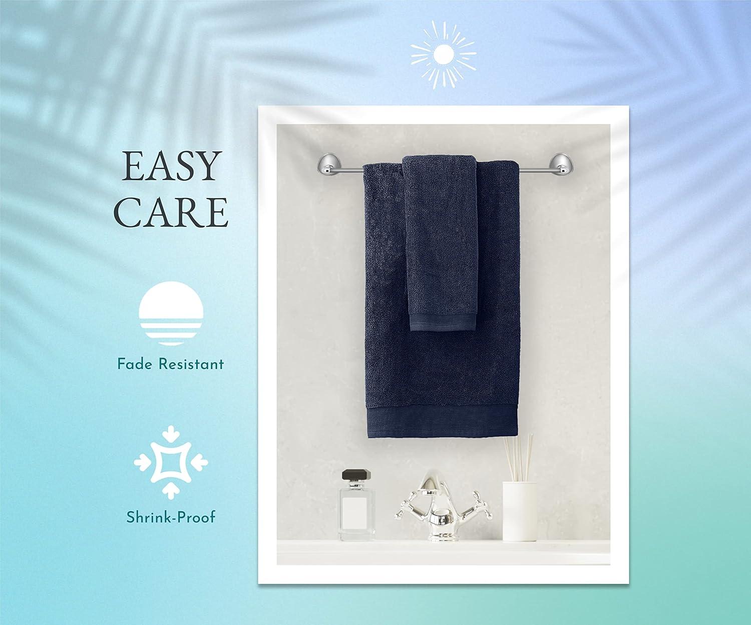 Hand Towels - 6-Pack, Softest 100% Cotton by California Design Den - Navy Blue, Six-Pcs Hand Towels