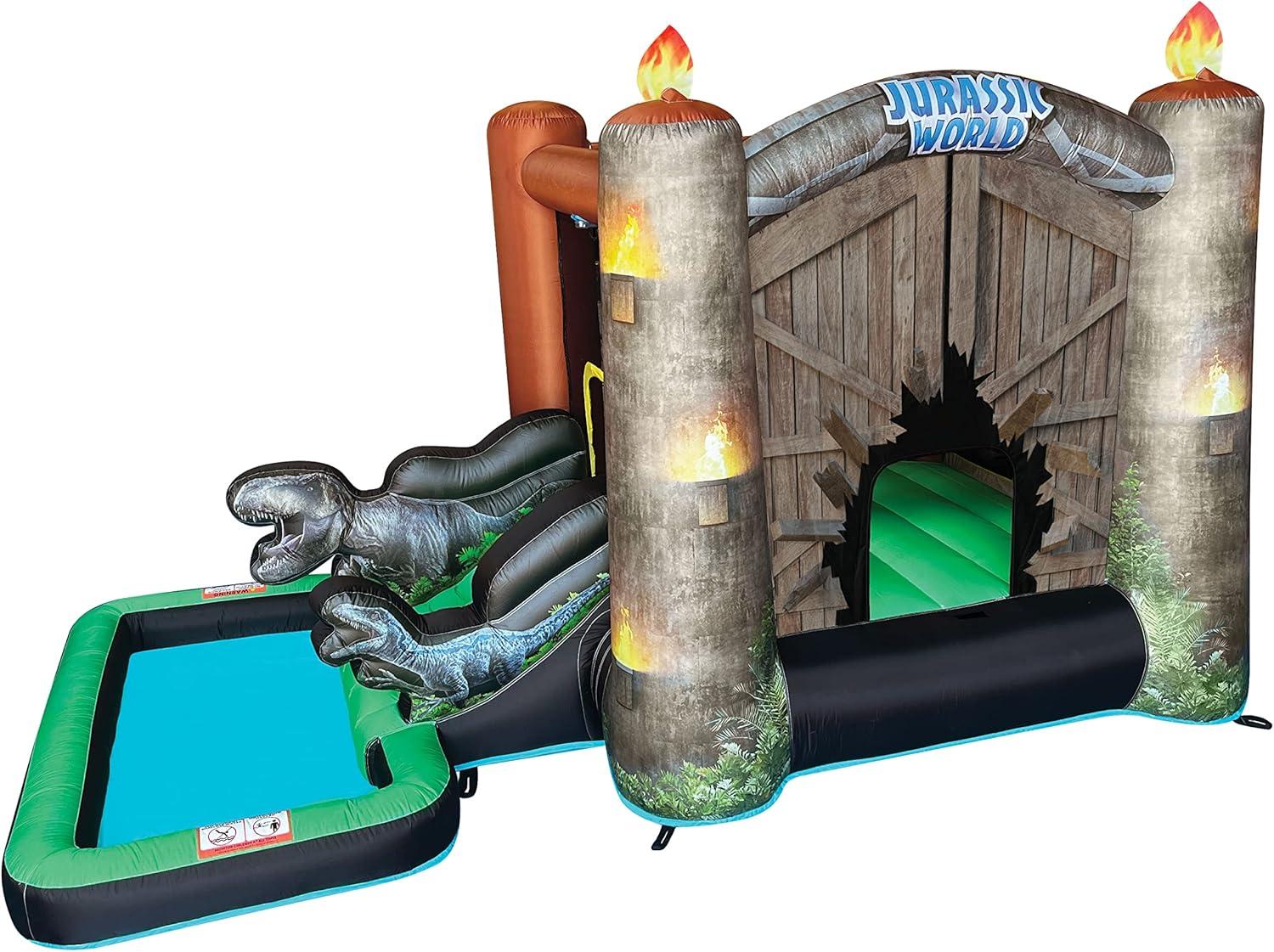 Jurassic World Bounce House with Water Slide and Pool