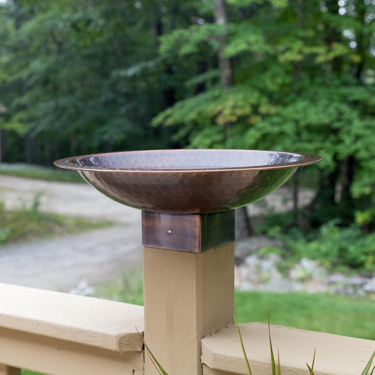 Metal Column Birdbath