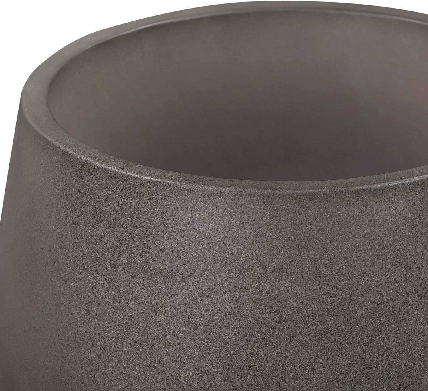 Amethyst 14" Lightweight Concrete Planter for Indoors & Outdoors in Gray